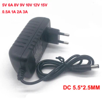 AC 110-240V DC 5V 6V 8V 9V 10V 12V 15V 0.5 1A 2A 3A Universal Power Adapter Supply Charger adapter Eu Us for LED light strips