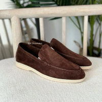Giày Loafer Nam Màu Be - Nâu Da Lộn