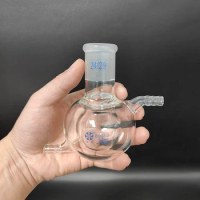 Double-deck spherical single-necked round bottom flask,Capacity 25ml-100ml-5000ml,Joint 24/29,Mezzanine jacketed reactor bottle