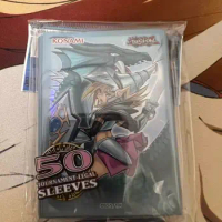 50Pcs Yugioh Master Duel Monsters Magician Girl The Dragon Knight Collection Official Sealed Card Protector Sleeves