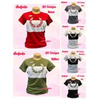 เสื้อยืดรวงข้าวผู้หญิง แบบใหม่ ป้าย Gm Designs สกรีน แบบใหม่ สวยมาก ถ่ายจากสินค้าจริง คําแนะนําผลิตภ