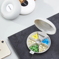 Mini Weekly Pill Box 7 Days Foldable Travel Medicine Holder Pill Box Tablet Storage Case Container Dispenser 4/7 Grids