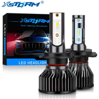 Xstorm มินิ H4 H7หลอดไฟ LED ไฟหน้ารถ Lampada H1 H3 H8 Led 9005 HB3 9006 HB4 12000LM 6000K สีขาวไฟตัดหมอกอัตโนมัติไฟหน้า
