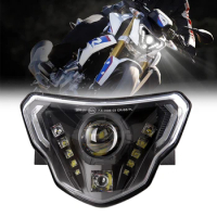 90W LED Projector Motorcycle Headlight 6500K Hi/Lo Beam with DRL Headlamp for BMW G310R G310GS 2018 2019
