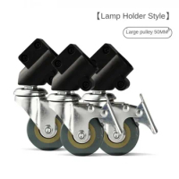3 Pcs/Lot 2 Inch Photography Lamp Frame Universal Caster Wheel C-frame Studio Sleeve With Brake Stainless Steel