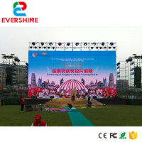 Outdoor ph4mm rental Die-casting aluminum cabinet led full color display screen p4 smd led video wall board