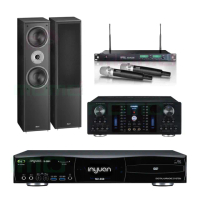 【音圓】S-2001 N2-350+DB-8AN+ACT-869+Monitor Supreme 802(點歌機4TB+擴大機+無線麥克風+喇叭)