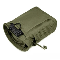 Tactical Molle Dump Pouch Magazine Recovery Pouch Drastring Ammo Bag Belt Utility Fanny Military Holster Airsoft Hunting Gear