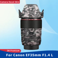 For Canon EF 35mm F1.4L II Decal Skin Vinyl Wrap Film Camera Lens Body Protective Sticker Protector Coat EF35f1.4