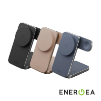 【Energea】Mag trio Plus Qi2 15W三合一 折疊磁吸無線充電座(無線/Magsafe)
