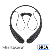 Mimitakara 耳寶助聽器 充電脖掛型藍牙助聽器 6K5A 晶鑽黑(福利品 中重度適用 非6K5A旗艦版)