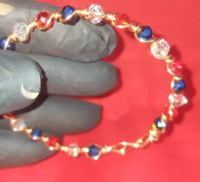 Gelang Tembaga Tulen dengan Batu Kristal 3 Warna untuk Kecantikan - Pre order Item . Talk to us befo