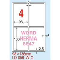 【龍德】LD-856(圓角) 雷射、影印專用標籤-紅銅板 98x136mm 20大張/包