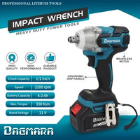 MJ Dagmara 1/2 Inch Heavy Duty Cordless Impact Wrench Electric Impact Wrench Socket Brushless Bor Mu
