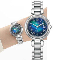 【CITIZEN 星辰】xC系列 千彩之海 光動能 電波鈦金屬腕錶 29mm(ES9460-61L)