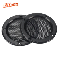 GHXAMP 2PCS 2 inch Black Car Speaker Grill Mesh Enclosure Net Protective Cover DIY Speaker Accessories