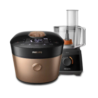 【Philips 飛利浦】智慧萬用鍋-金小萬+廚神料理機(HD2195+HR7320)