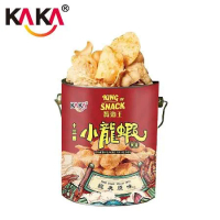 KAKA 饕海王 十三香小龍蝦風味脆片 220g 鐵桶(經典原味)