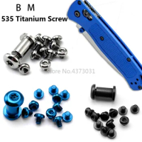 1 Full Set Titanium Alloy Knife Handle Screws for BenchMade Bugout 535 Direct Fit Spindle Custom Made DIY Make Repair Parts Tool