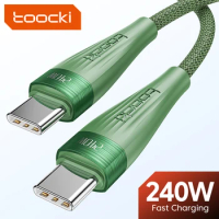 Toocki 240W Type C to Type C Cable PD3.1 Fast Charging Charger Cord Data Wire For Poco Huawei Xiaomi Samsung USB C to USB C 2M
