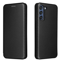 S22 Ultra Carbon Fiber Leather Case for Samsung Galaxy S20 S 20 S21 FE Book Shockproof Full Cover For Samsung S21 Ultra S21+ S22