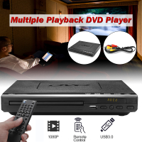 HD 1080P LCD CD DVD Player HDMI USB 3.0 Compact 6 Regions Video High Speed Data Transfer DVDCD AC 110V-240V DVD Player with HDMI