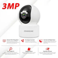 XIHANCAM Smart CCTV Indoor Wifi 5MP Camera 360 CCTV Rumah IP Kamera CCTV Wifi Jarak Jauh Lewat HP 3M