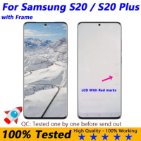 AMOLED Display S20+ For Samsung Galaxy S20 G980F S20 Plus 5G G985 G986F LCD Working With Frame Touch Screen Digitizer Assembly