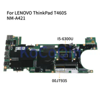KoCoQin Laptop motherboard For LENOVO ThinkPad T460S Core I5-6300U 4GB Mainboard 00JT935 NM-A421 SR2F0