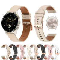 20mm Smart Watch Strap For Garmin Venu 2 Plus Vivoactive 3 5 Venu SQ Leather Wristband Forerunner 645 245 Vivomove HR Bracelet