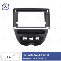 For Toyota Aygo Citroen C1 Peugeot 107 2005-2014 Car Radio Fascias Android GPS MP5 Stereo Player 2 Din Head Unit Panel Dash Fram