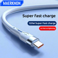 6A 120W USB Type C Super Fast Cable For Huawei Mate 40 30 Xiaomi Samsung Fast Charging USB C Charger Cable Data Cord 1m 1.5m 2m