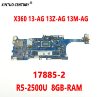 L19574-601 L19574-001 for HP Envy X360 13-AG 13Z-AG 13M-AG Laptop Motherboard 17885-2 Ryzen 5 R5-2500U 8GB-RAM DDR3 100% Tested