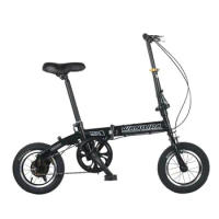 Foldable Bike with Steel Spoke Wheel, Ultra Light, Portable Folding Lock, Thickened Tire, Commuter Road Bike, 12 in