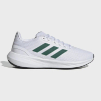 【adidas 愛迪達】慢跑鞋 男鞋 運動鞋 緩震 RUNFALCON 3.0 白綠 ID2293