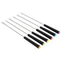 Metal Barbecue Skewers Roasting Stick Stainless Steel Chocolate Forks Barbecue Tools Kitchen Fondue Forks Roasting Forks