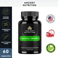 Spirulina + Chlorella, dukung detoksifikasi alami tubuh & metabolisme harian, 60 kapsul