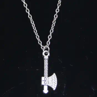 20pcs New Fashion Necklace 27x10mm ax tomahawk Pendants Short Long Women Men Colar Gift Jewelry Choker