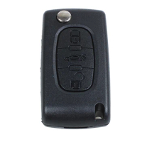 Key remote shell for Peugeot 407 and 407 SW foldable 3 buttons