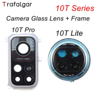 Trafalgar Rear Back Camera Glass For Xiaomi Mi 10T Pro 10T Lite Main Camera Lens Glass Cover With Frame Holder Replacement