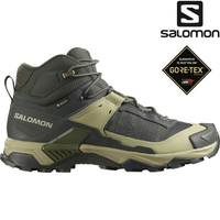 Salomon X Ultra 5 MID GTX 男款 中筒Gore-tex防水登山鞋 L47754300 泥炭黑/灰綠/夜藍