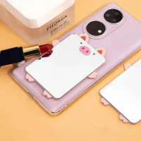 Mini Phone Back Sticker Creative Acrylic Rabbit Animal Make-up Mirror Panda Cosmetic Mirror