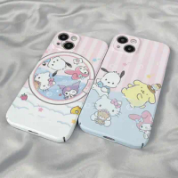 Kawaii Pochacco Anime Sanrio Kuromi Phone Case Cute Cartoon iPhone 13/14/15Promax Hello Kitty Anti-fall Phone Protective Case