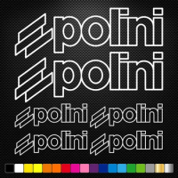 For 1Set POLINI 6 Stickers Autocollants Adhesifs Auto Moto Voiture Sponsor Marques
