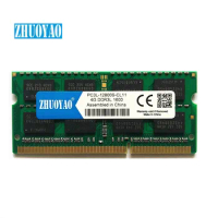 ZHUOYAO DDR3 DDR3L 4GB 8GB 1333Mhz 1600Mhz SO-DIMM 1.35V 1.5V Notebook RAM 204Pin Laptop Memory sodimm