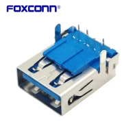 Foxconn UEA1112C-4ER4-4H Flat Blue Single Layer USB3.0 A-type Mother socket