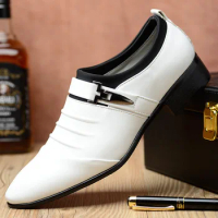New men's business breathable leather white shoes zapatos de vestir para hombre luxury shoes men designers wedding shoes for men