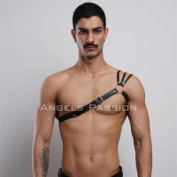 Gay Rave Harness BDSM Fetish Sexual Strap Erotic Leather Body Cage Chest Shoulder Harness Belt Strap Rave Gay Clothes For Sex