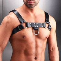 Gay Rave Harness Men Gay Leather Punk Body Strap Adjustable Chest Body Harness Straps Lingerie Bondage Shoulder Belts Sex Toys