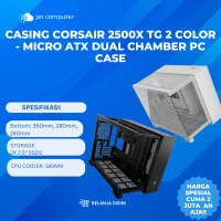 CASING CORSAIR 2500X TG 2 color - Micro ATX Dual Chamber PC Case